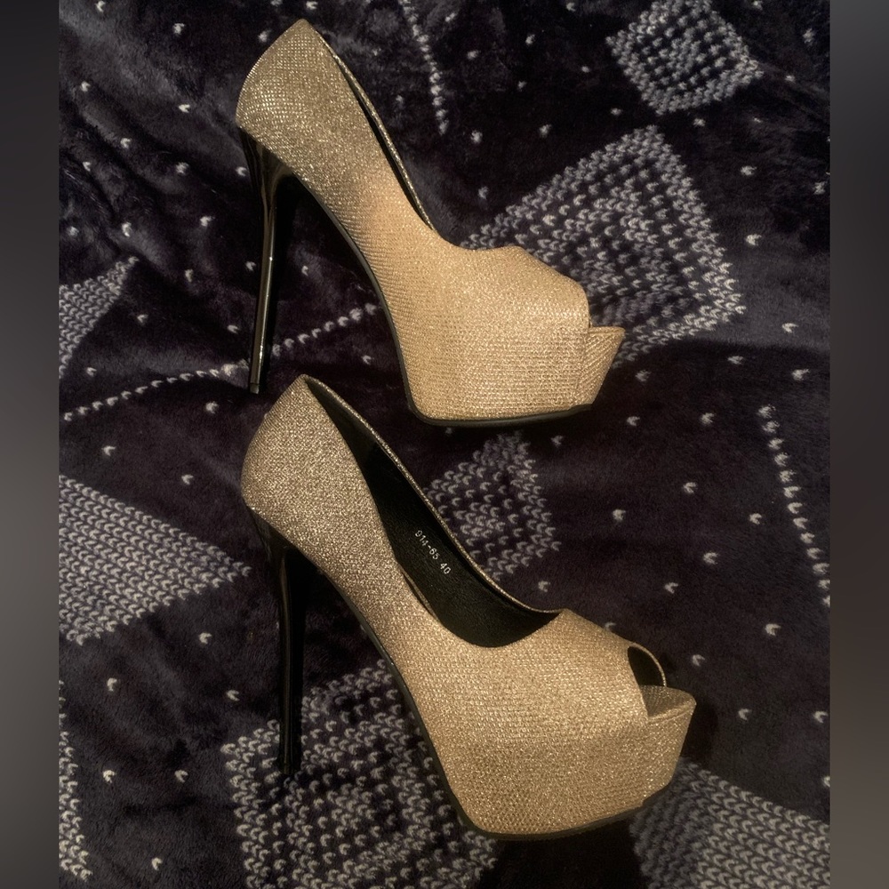 Glitter Stiletto Pumps Size 8